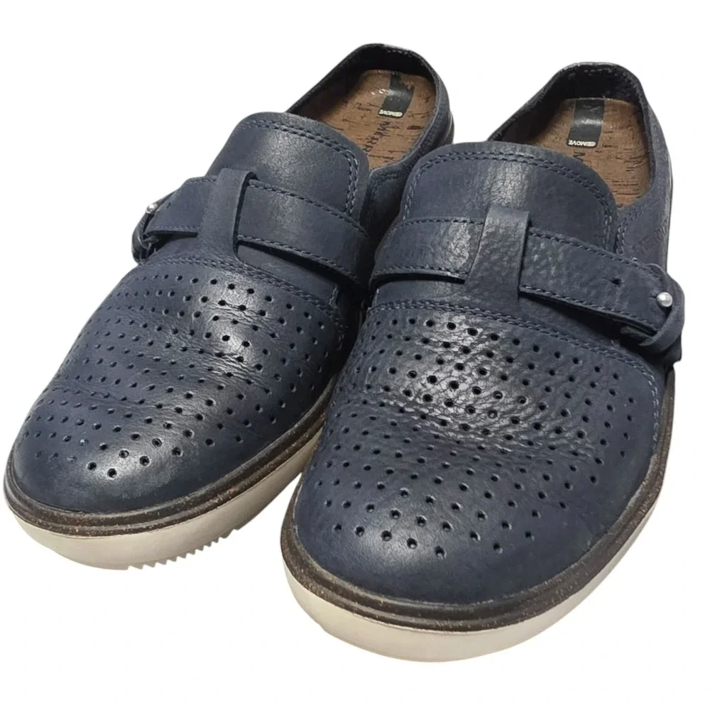 Artisan by Clarks Womens Black Leather Braided Slide Loafer Shoes Size 9 M